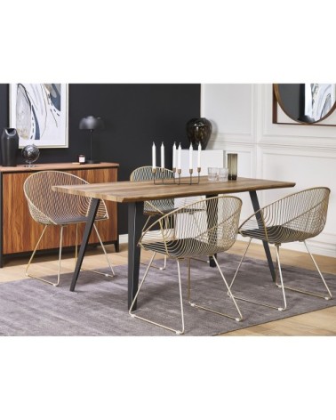 Lot de 2 chaises dorées