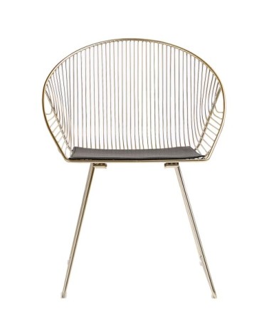 Lot de 2 chaises dorées