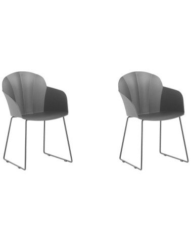 Lot de 2 chaises de salle à manger noires
