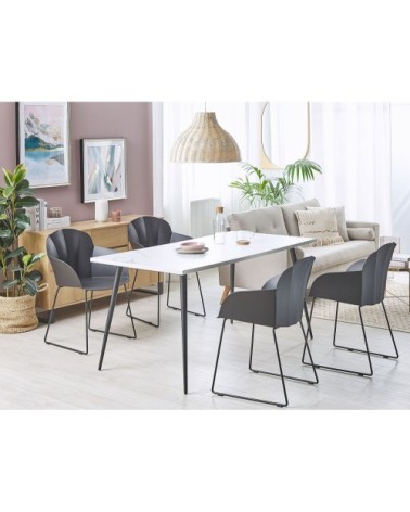 Lot de 2 chaises de salle à manger noires