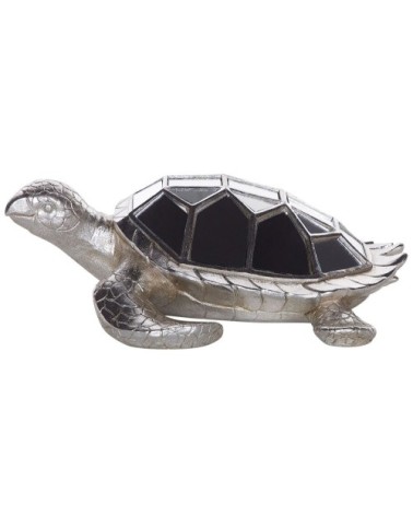 Tortue décorative argentée