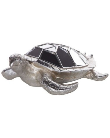Tortue décorative argentée