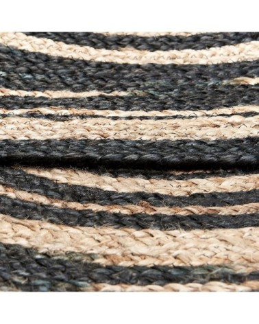 Tapis rond beige et noir D140cm
