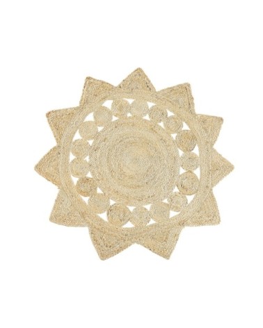 Tapis rond beige en jute D120cm
