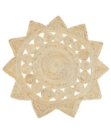 Tapis rond beige en jute D120cm