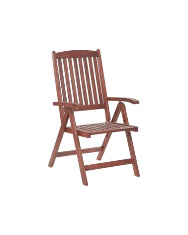 Chaise de jardin bois foncé