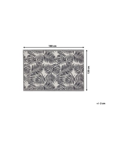 Tapis en matériaux synthétiques noir 180x120cm