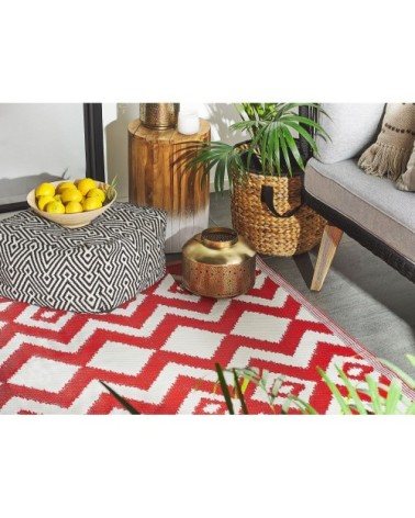 Tapis en matériaux synthétiques rouge 180x120cm