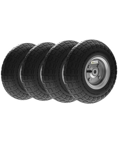 Pneus roues de remplacement alésage 16mm caoutchouc noir