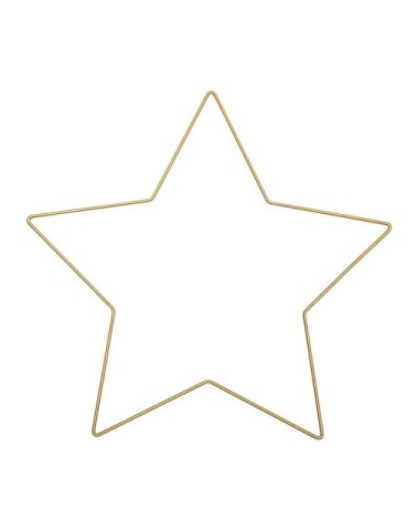 Etoile métallique dorée 30x28,5cm