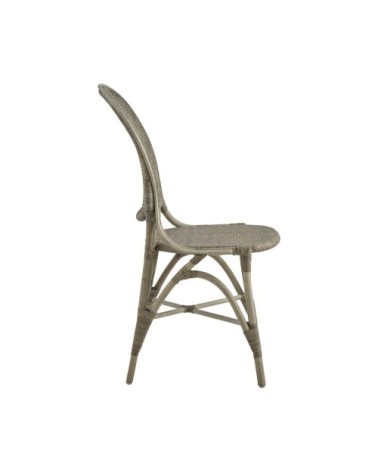 Chaise repas en rotin taupe