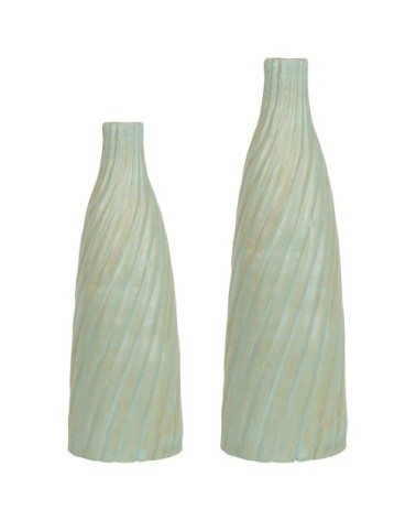 Vase décoratif en terre cuite vert H54