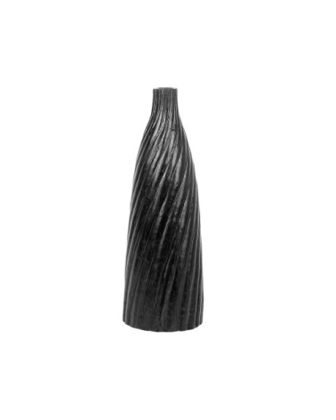 Vase décoratif en terre cuite noir H45