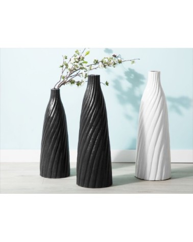 Vase décoratif en terre cuite noir H45