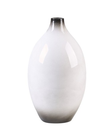 Vase décoratif en terre cuite blanc H36