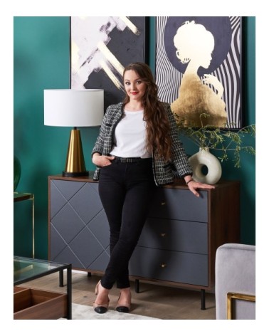 Toile imprimée art abstrait noir et blanc 63 x 93 cm