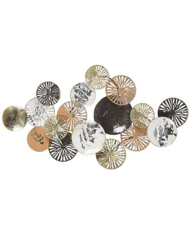 Décoration murale cuivrée et dorée