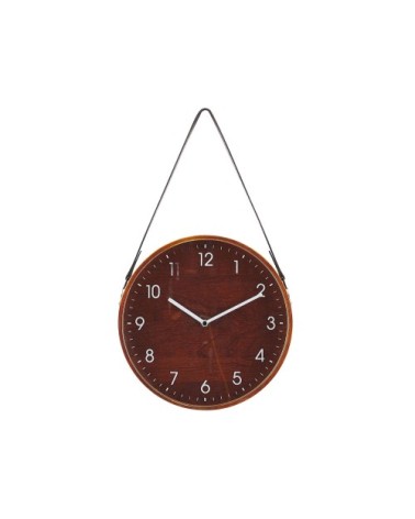 Horloge murale effet bois foncé ø 26 cm