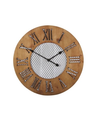 Horloge murale ø 60 cm en bois foncé