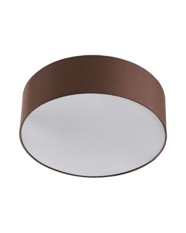 Plafonnier tissu en textile marron