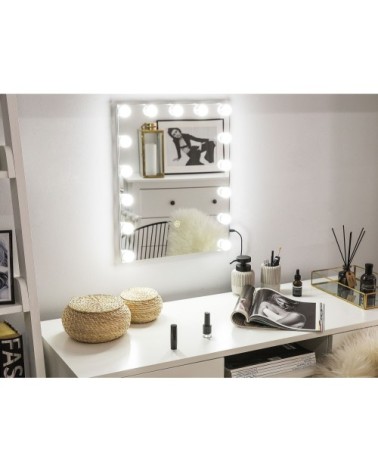 Miroir en métal argenté 50x40