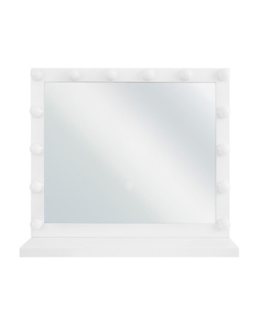 Miroir de table en métal blanc 50x60