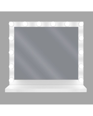 Miroir de table en métal blanc 50x60