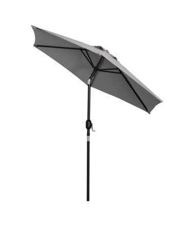 Parasol hexagonal inclinable gris