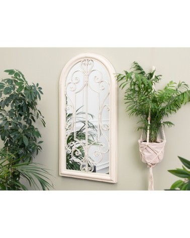 Miroir en métal blanc 97x49