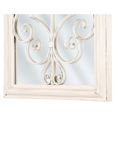 Miroir en métal blanc 97x49
