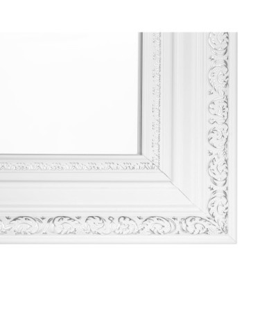 Miroir en matériaux synthétiques blanc 130x50