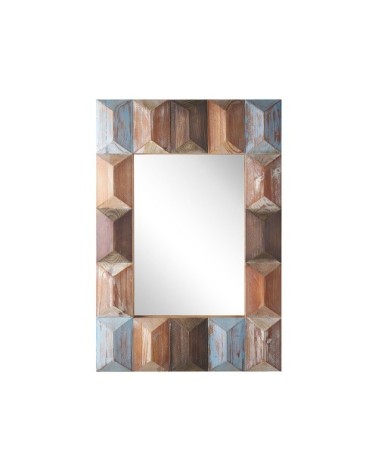 Miroir en bois solide bois foncé 90x63
