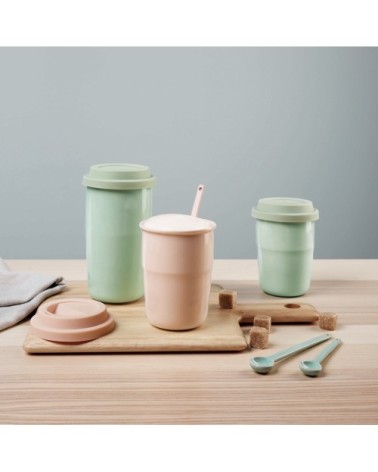 Mug isotherme en porcelaine vert menthe 0,35cl