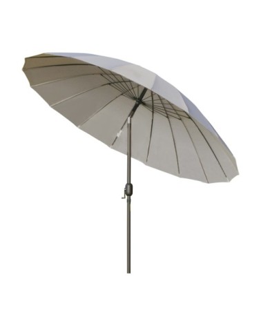 Parasol inclinable rond gris