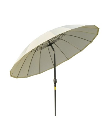Parasol inclinable rond beige