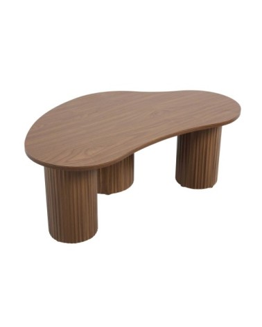Table basse en mdf décor mélaminé bois foncé