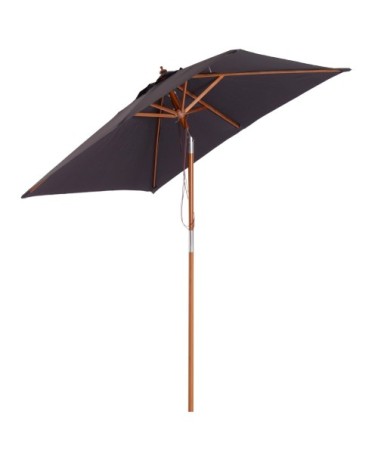 Parasol rectangulaire inclinable gris foncé