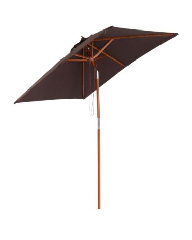 Parasol rectangulaire inclinable chocolat