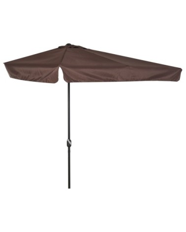 Demi parasol - parasol de balcon chocolat