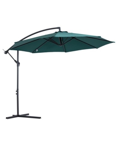 Parasol déporté octogonal inclinable vert