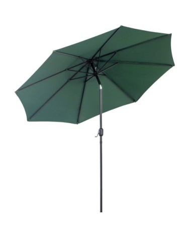 Parasol en aluminium rond inclinable vert