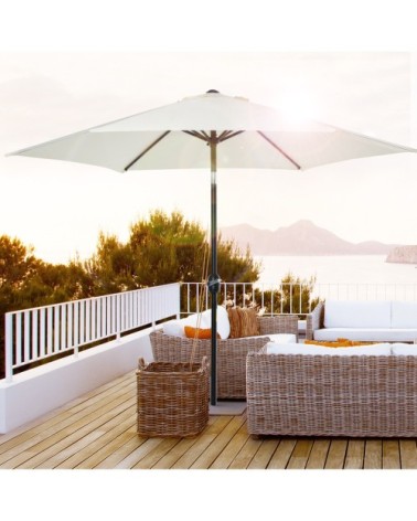 Parasol inclinable de jardin crème