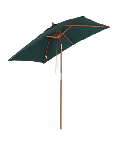 Parasol rectangulaire inclinable vert