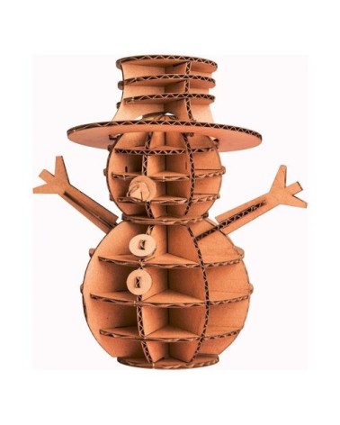 Maquette de bonhomme de neige en carton 12,5x6x6cm