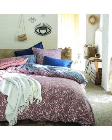 Parure de lit Housse de couette 200x200 + taie carrée bleu