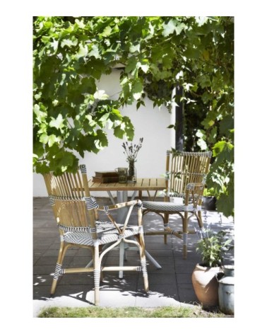 Chaise repas en rotin et fibre synthétique