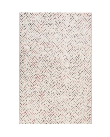 Tapis exterieur design motif tons de rouge beige 120x170