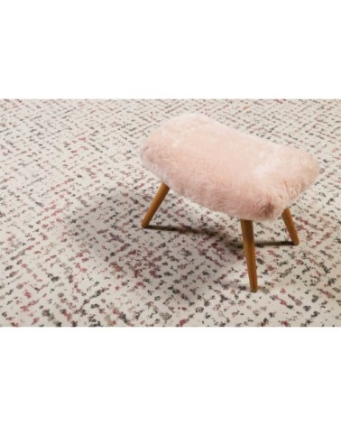 Tapis exterieur design motif tons de rouge beige 120x170