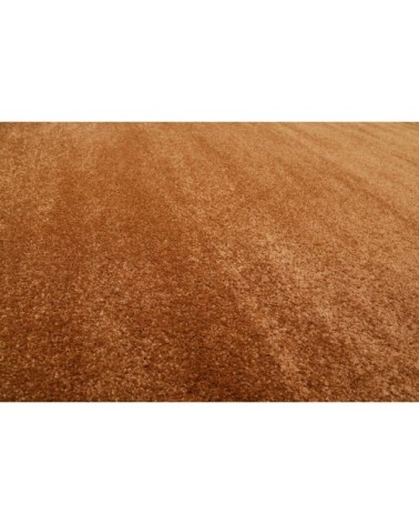 Tapis uni cuivre caramel chiné belle densité 160x225