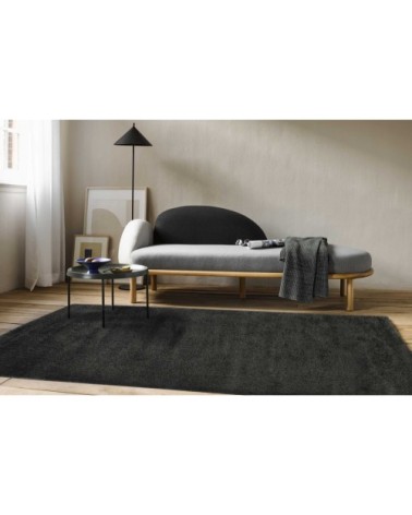 Tapis uni anthracite chiné belle densité et qualité 160x225